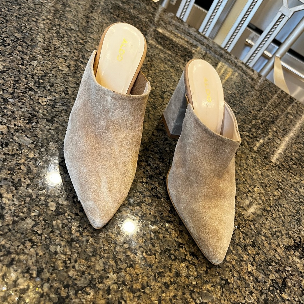 ALDO fall suede slide in heels